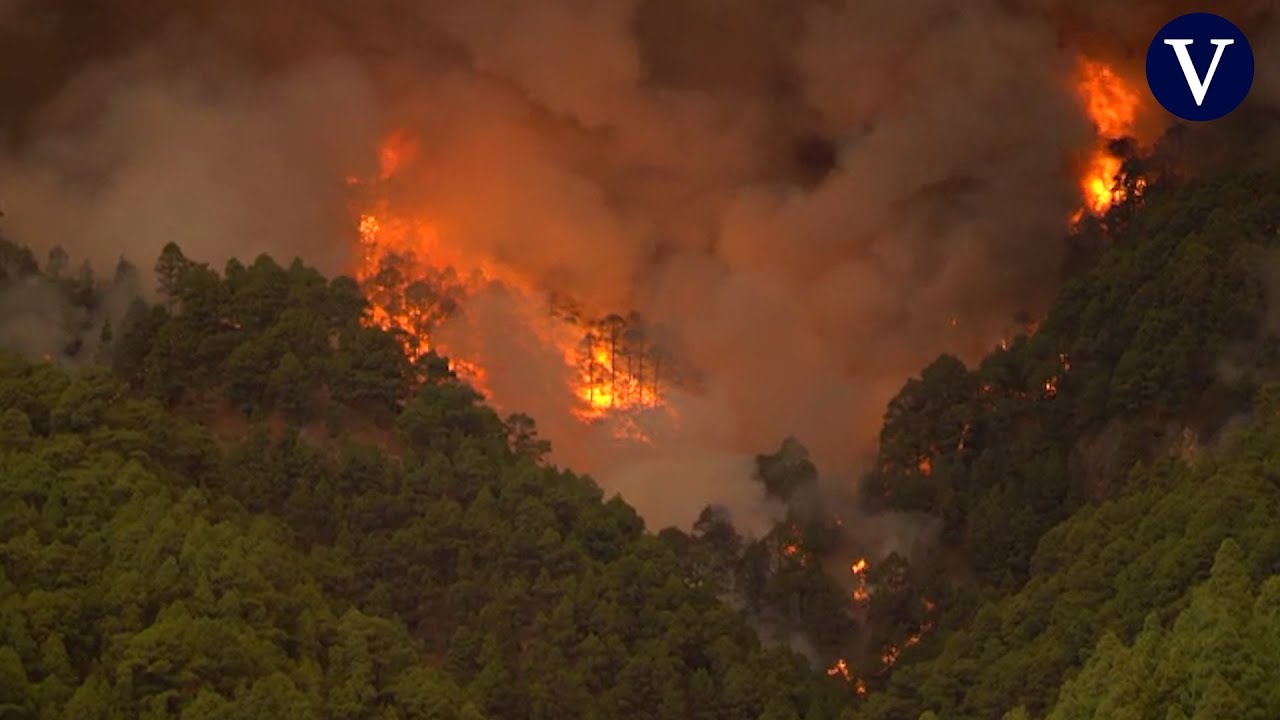 El fuego en Tenerife, descontrolado en todos sus flancos