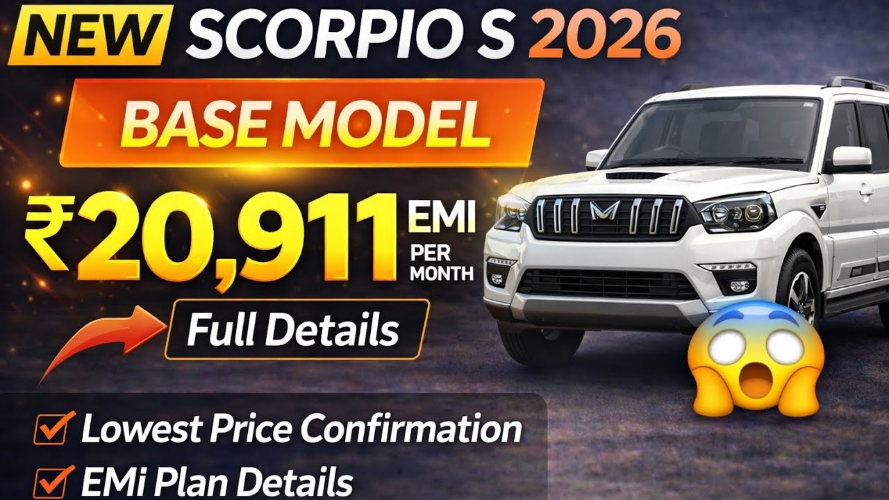 Mahindra Scorpio S Price & EMI 2026 | How much EMI on ₹4 lakh down payment?