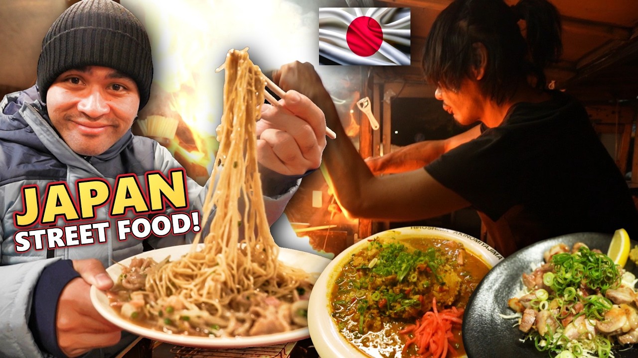 Japanese Street Food Tour at NIGHT 🇯🇵 Fukuoka Food After Dark!