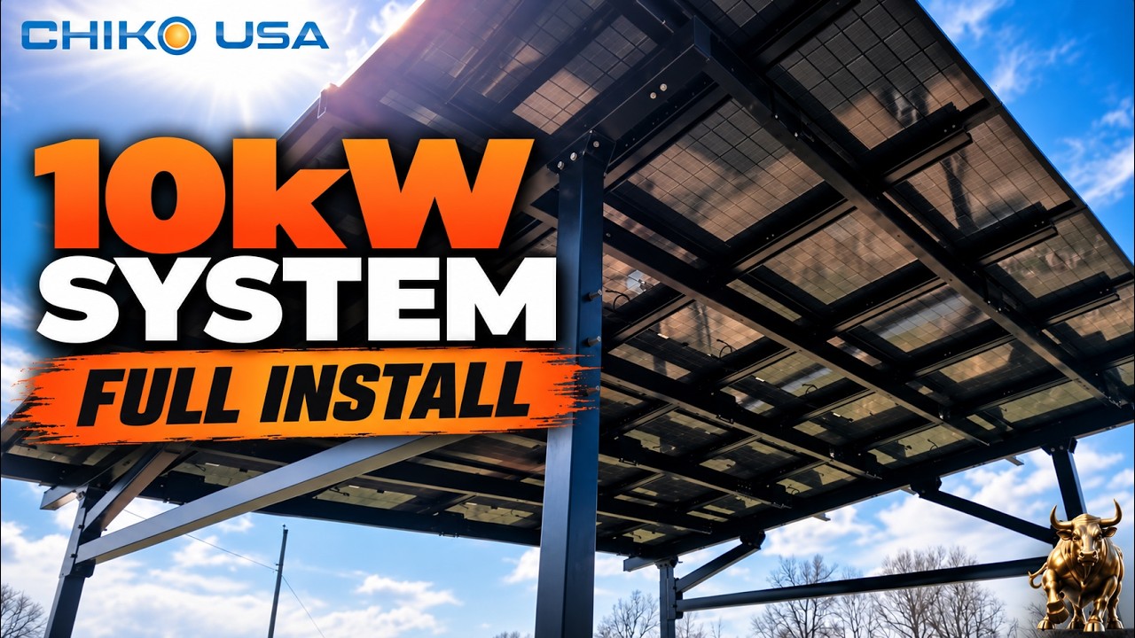 FULL INSTALL - Chiko Solar Carport - 10kW System