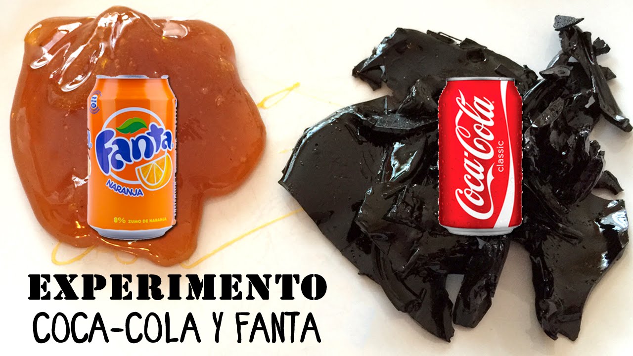 Experimento casero con Coca-Cola y Fanta