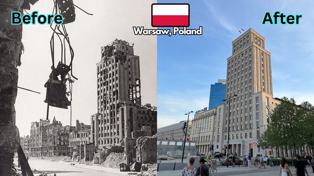 The most destroyed Capital of WW2 (Warsaw Now & Then 1945 till 2024)