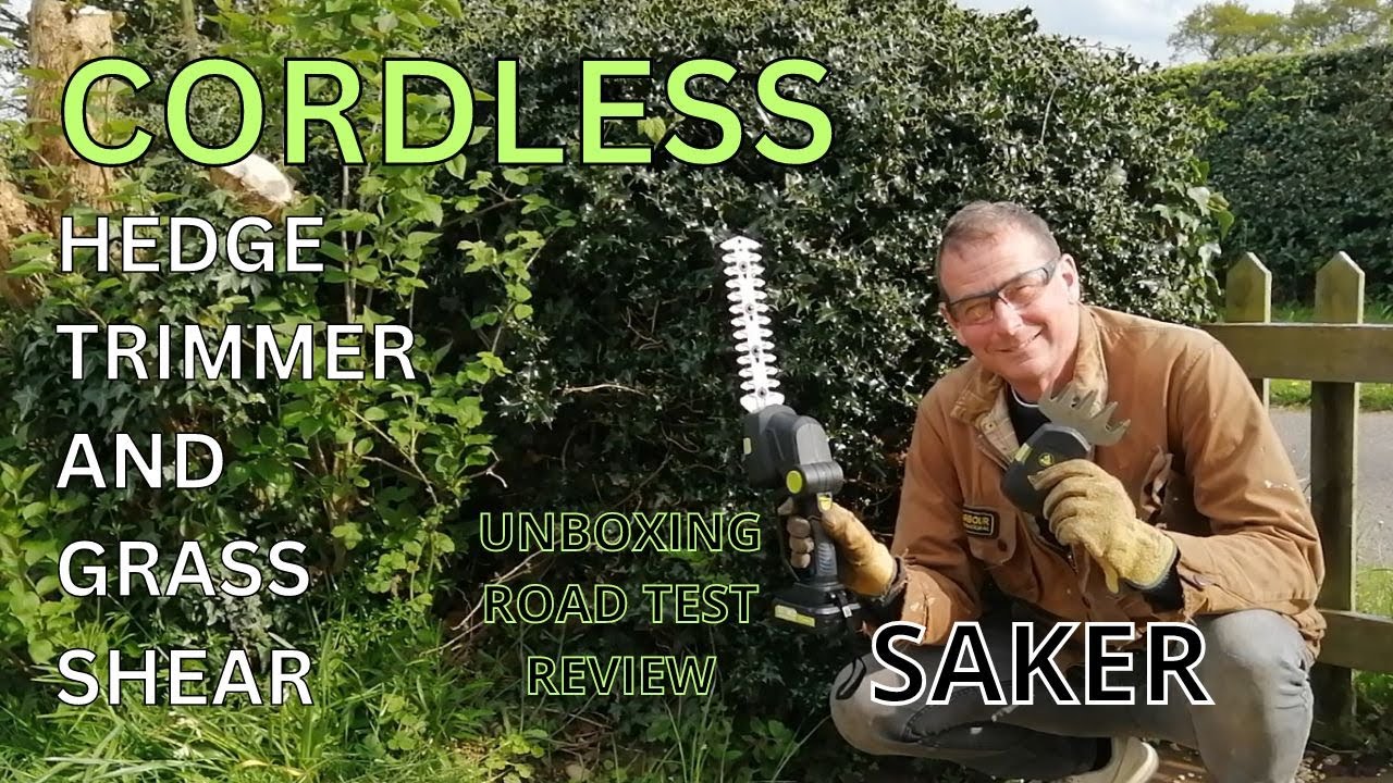 Cordless Hedge Trimmer and Grass Shear by SAKER. #unboxing and #review