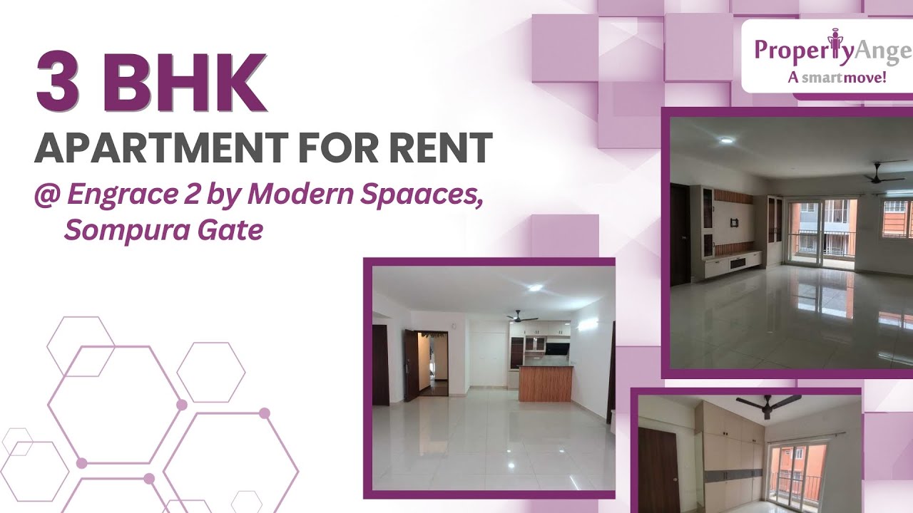 3 BHK Apartment for Rent in | Sompura, Bangalore | @ Engrace 2 by Modern Spaaces PropertyAngel(9810)