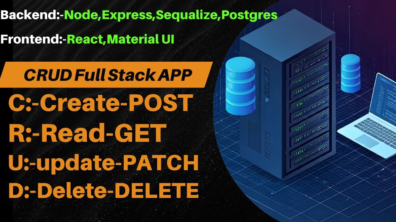 Build a Full Stack CRUD App with React, Node,Express, Sequelize & PostgreSQL || Complete CRUD App