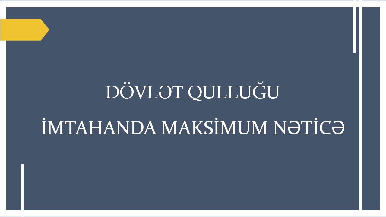 Dövlət Qulluğu haqqında qanun - Təkrar (25 sual - 8 test)