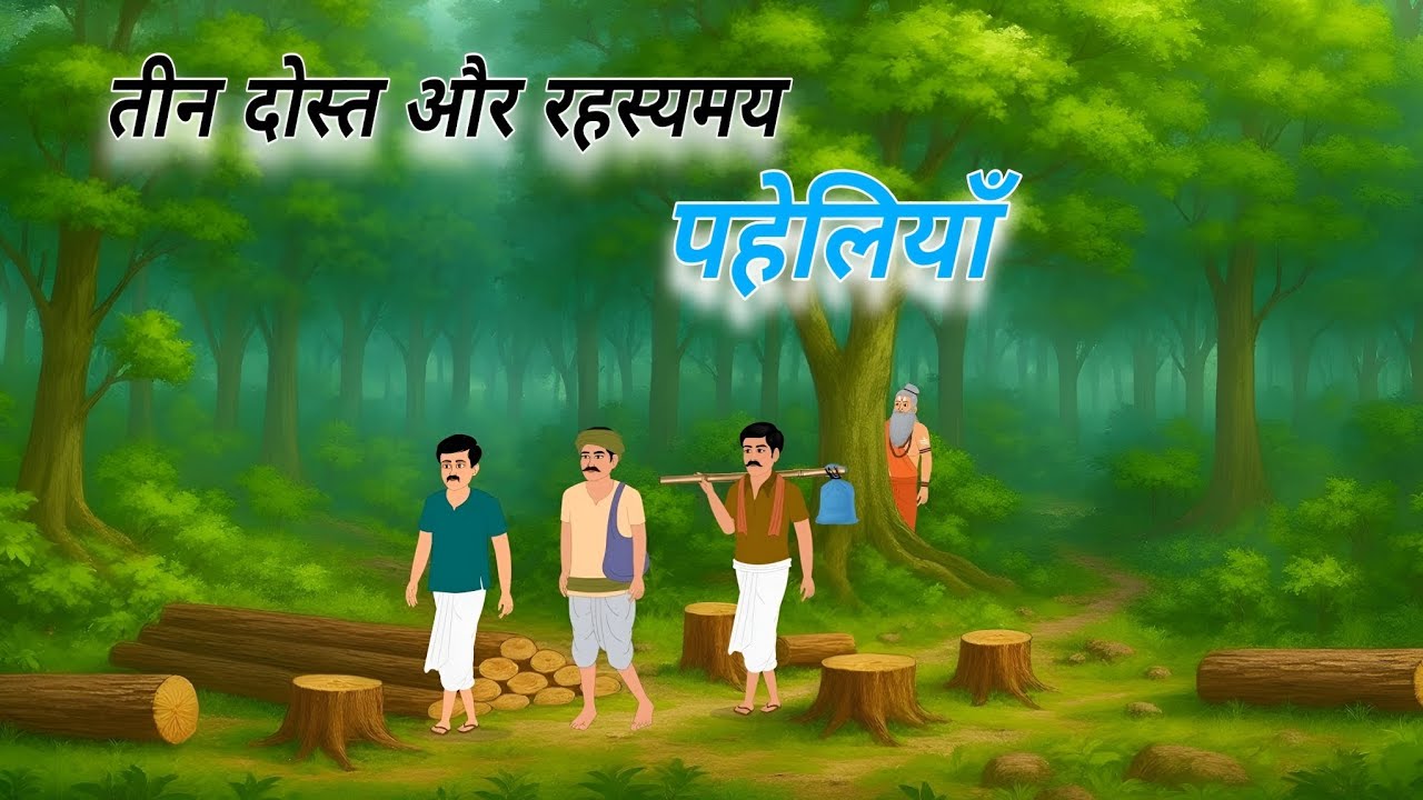 तीन दोस्त और रहस्यमय पहेलियाँ | TEEN DOST AUR RAHASYAMAI PAHELIYAN | MORAL STORIES | BEDTIME STORIES