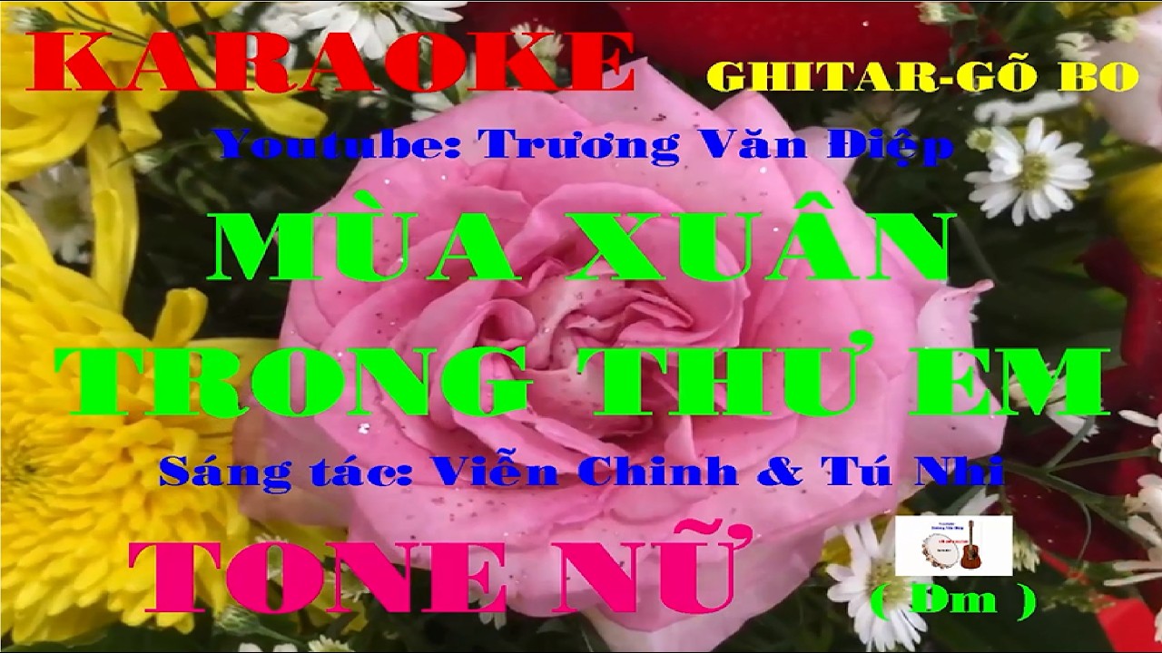 Karaoke Mùa Xuân Trong Thư Em Tone Nữ Gõ Bo | Trương Văn Điệp