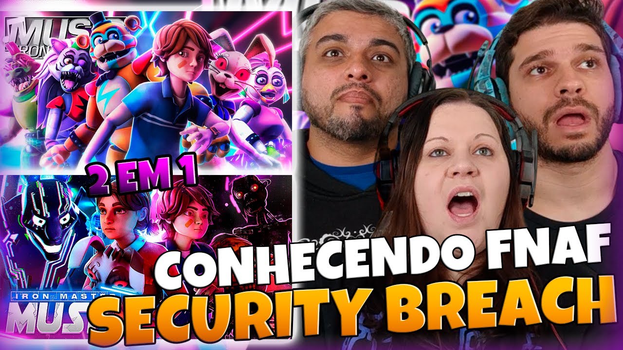 2 EM 1 Five Nights at Freddy's (Security Breach) | Ruinas + Bem Vindos Ao PIZZAPLEX | FAMILY REACTS