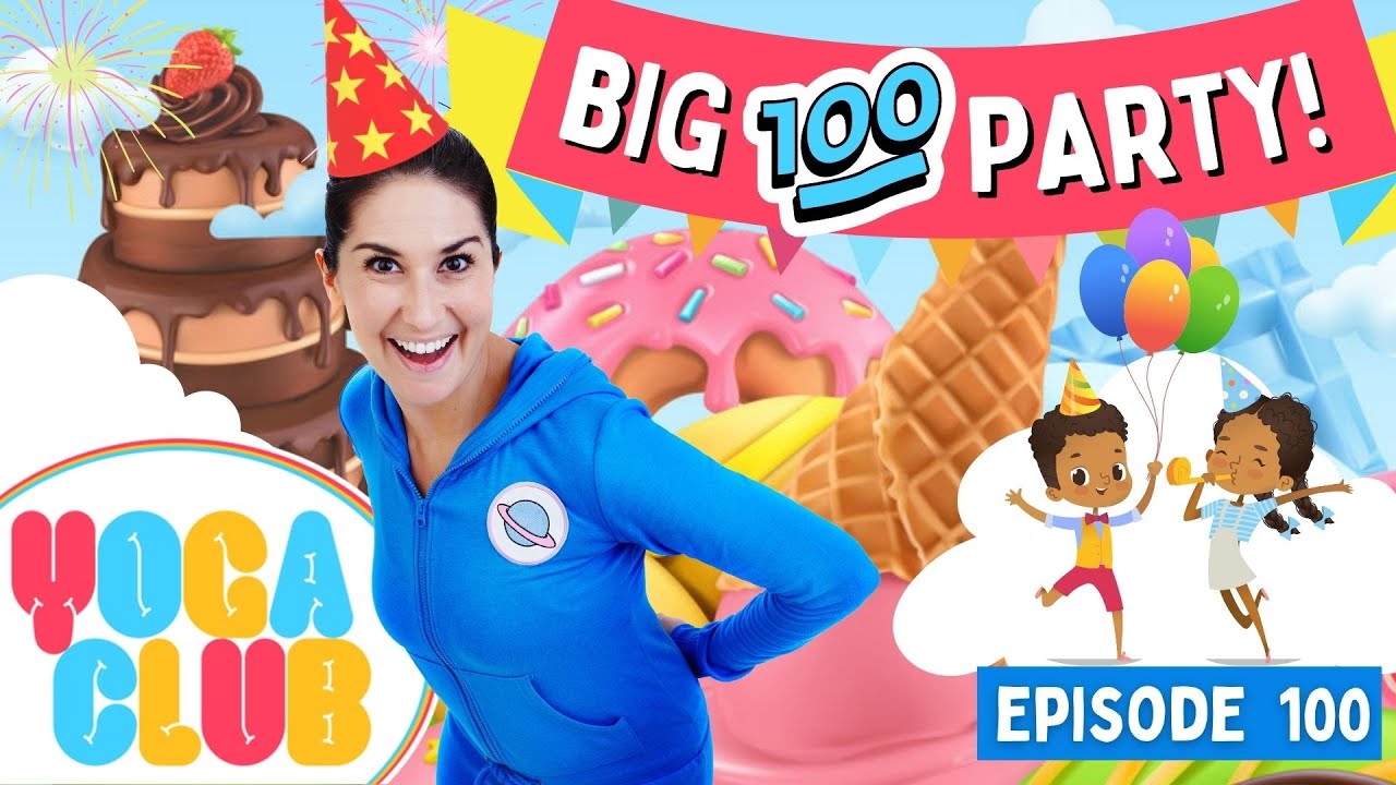 The Big 100 Party Yoga Club (Week 100) 🎉 I Cosmic Kids Yoga Club