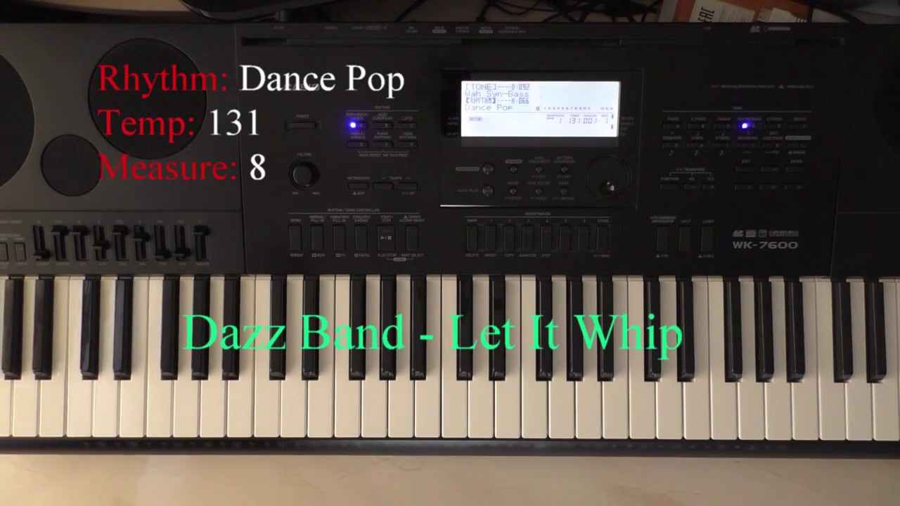 Dazz Band - Let It Whip (piano tutorial & cover) casio wk-7600