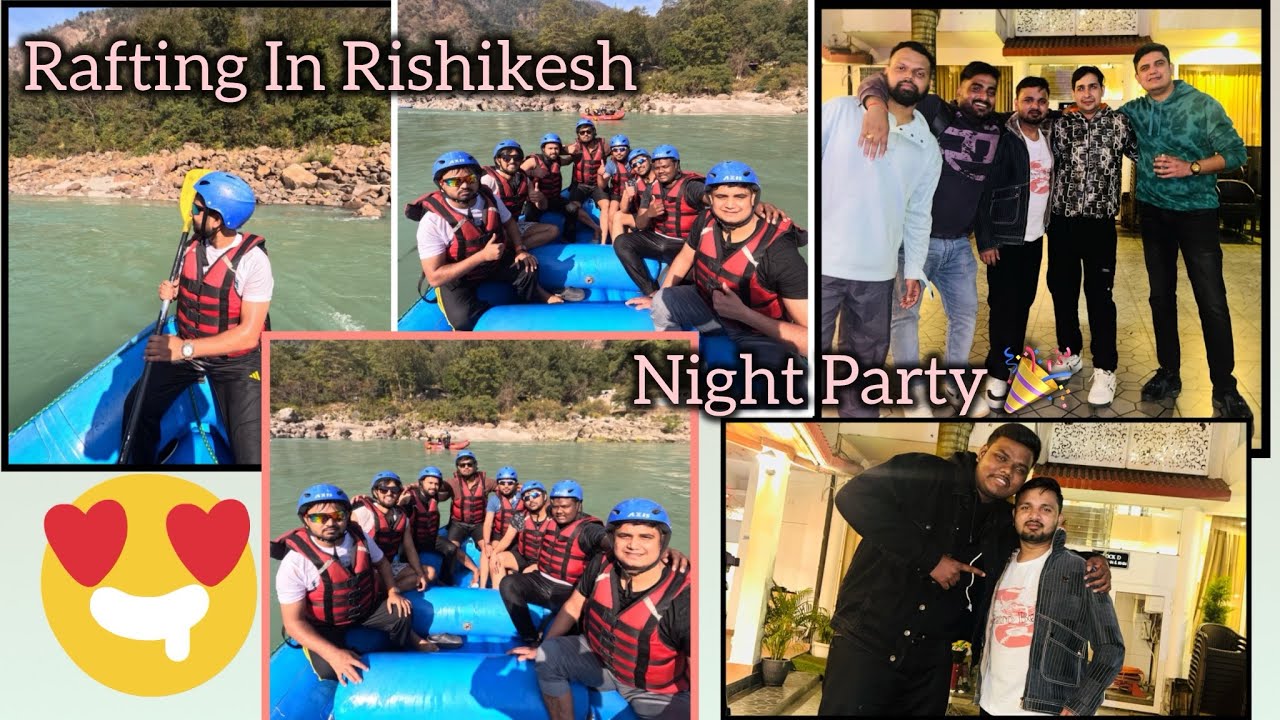 Rishikesh river rafting 🌊 Night party 🥳 enjoyed//Office party. #vlog #vlogging #rishikeshtravelvlog
