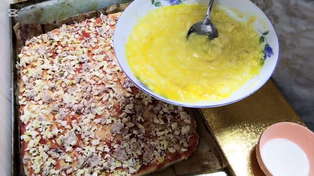 بيتزا بالبطاطس محكوكة جات غزالة مرافقة مع بوزروك روعة ❤️ ❤️ ❤️ 