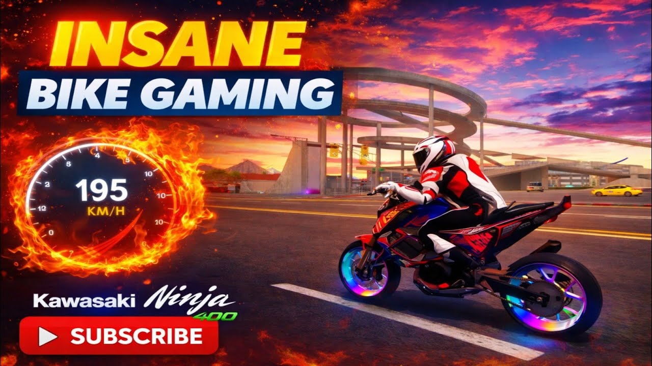INSANE Kawasaki Ninja 400 Top Speed 🔥 195+ KM/H | Real Bike Racing Game 2026 @chandugames001 