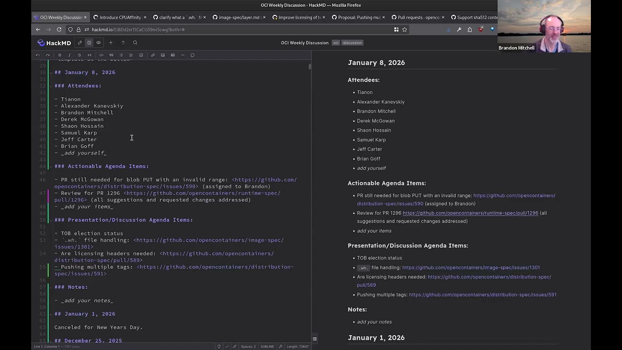 OCI Weekly Discussion - 2026-01-08