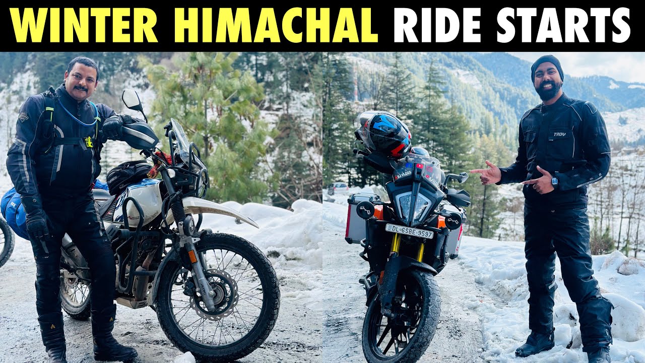 finally WINTER Himachal Ride STARTS | first day he SNOWFALL mil gaya | SJ VLOGS