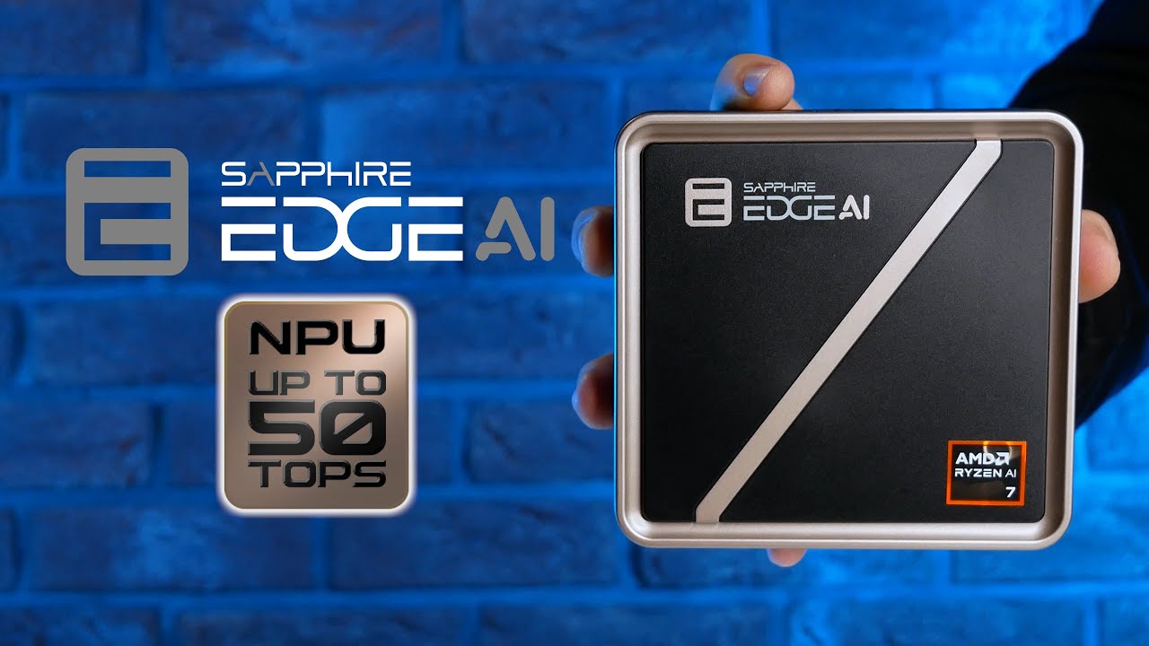 SAPPHIRE EDGE AI Mini PC - Compact AI Powerhouse with AMD Ryzen&trade; AI 300 Series and 50 TOPS NPU