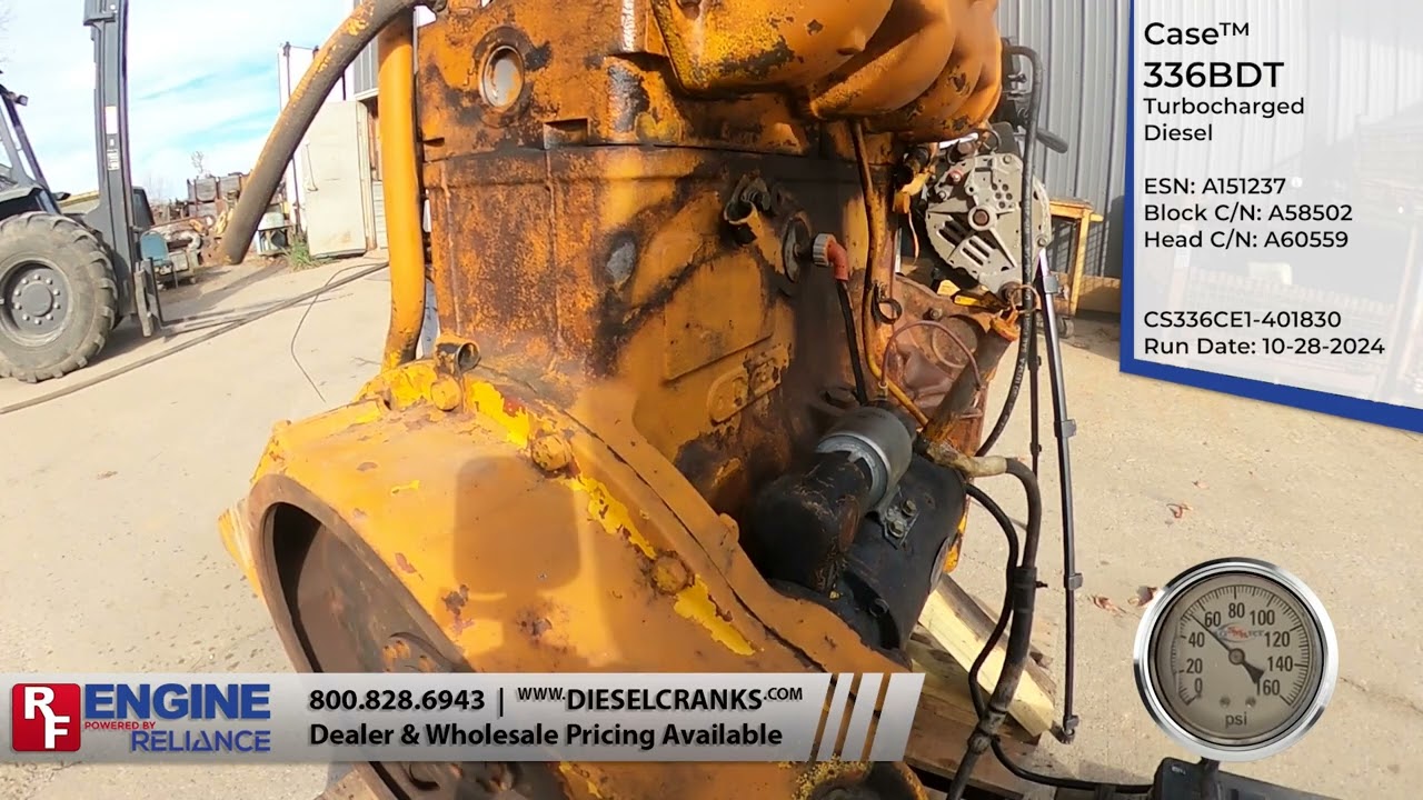 Case&reg; 336BDT Good Running Engine (CS336CE1-401830)