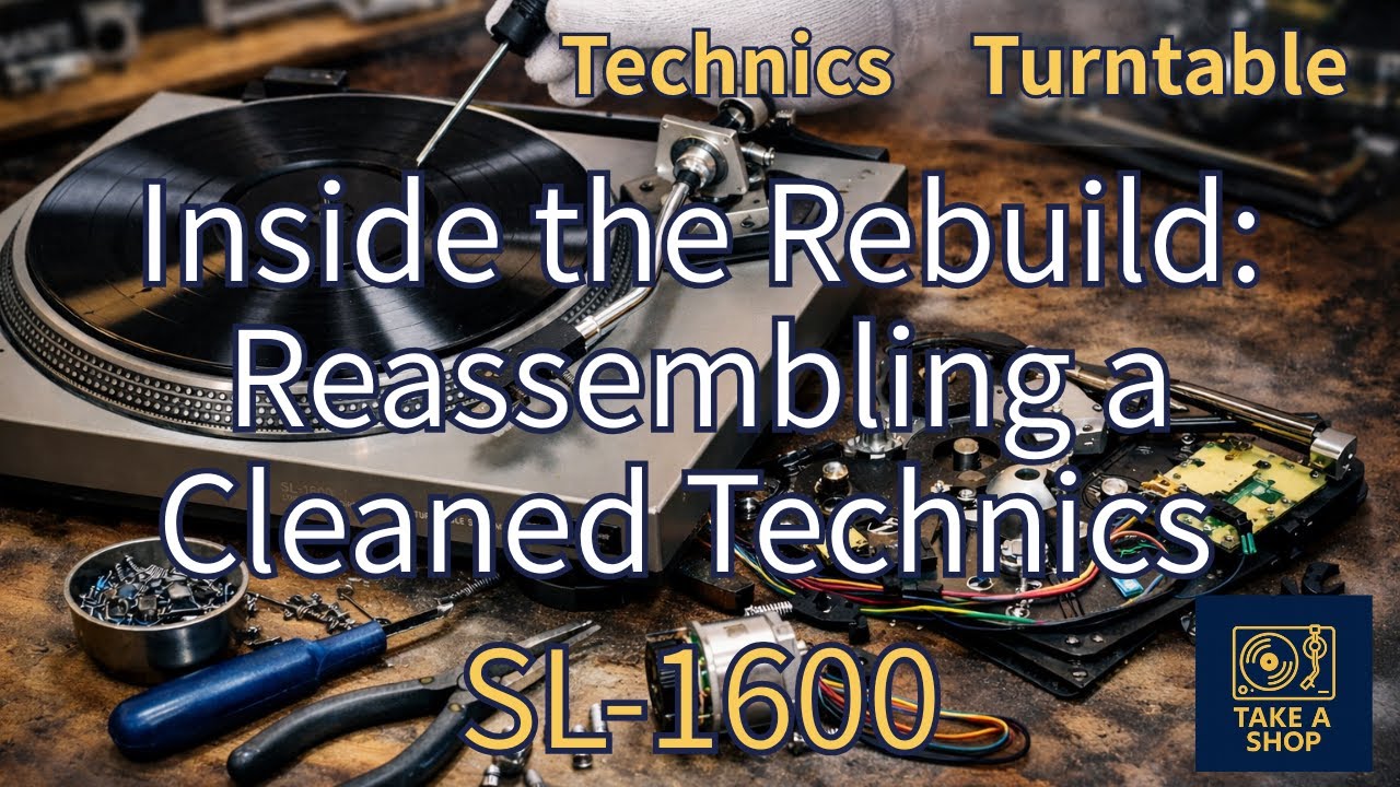 Процесс восстановления: сборка очищенного проигрывателя Technics SL-1600.