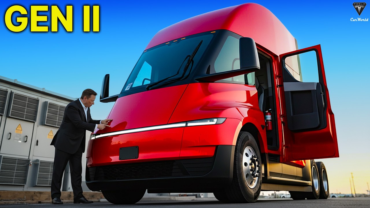 ГРАНДИОЗНОЕ ПРЕДСТАВЛЕНИЕ! Первый взгляд на обновленный Tesla Semi G2! Потрясающе! 11 НОВЫХ улучш...