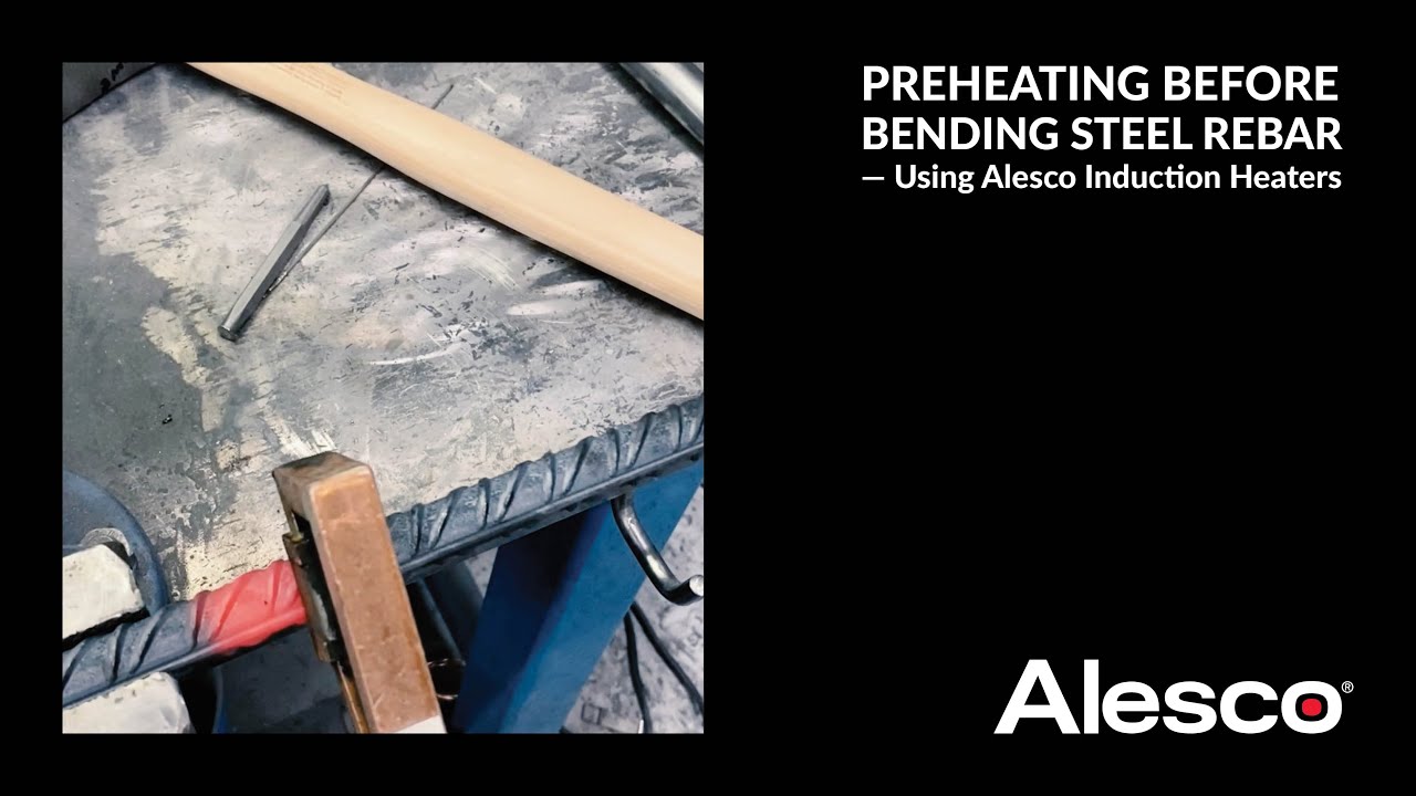 Preheating before bending steel rebar - with Alesco Induction Heaters