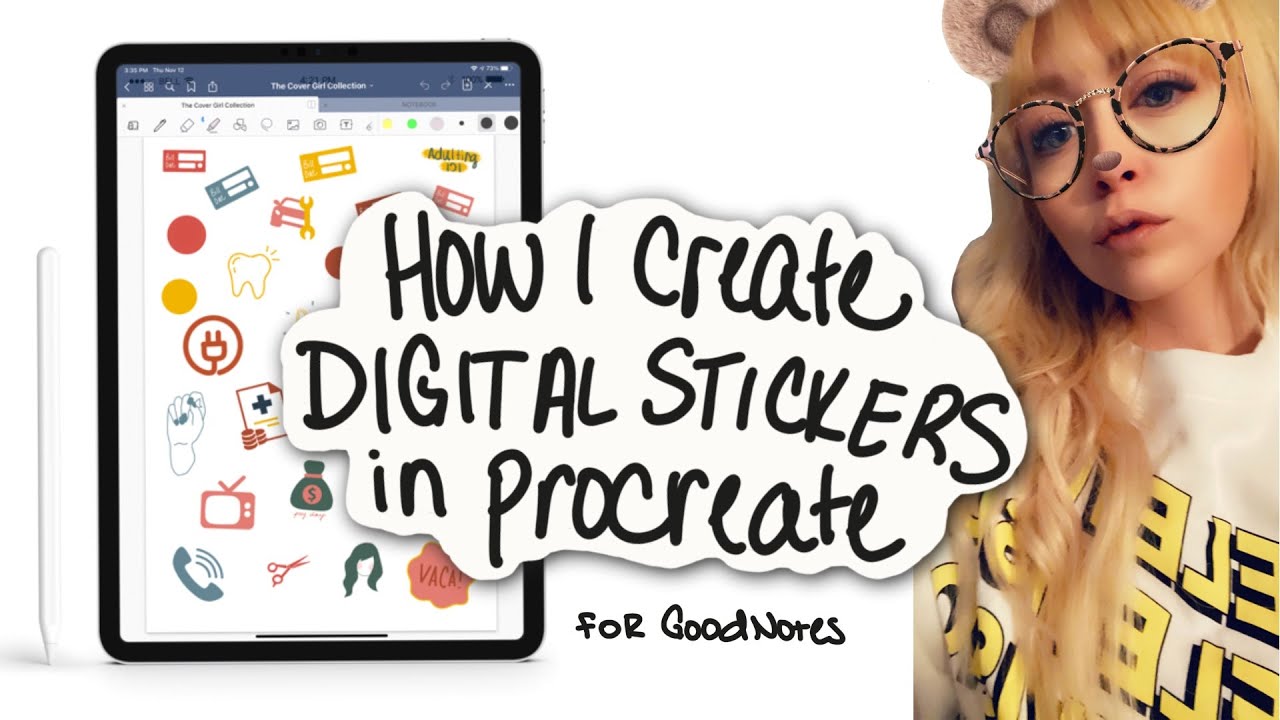 HOW I MAKE DIGITAL STICKERS WITH PROCREATE  |  FOR GOODNOTES & DIGITAL PLANNING