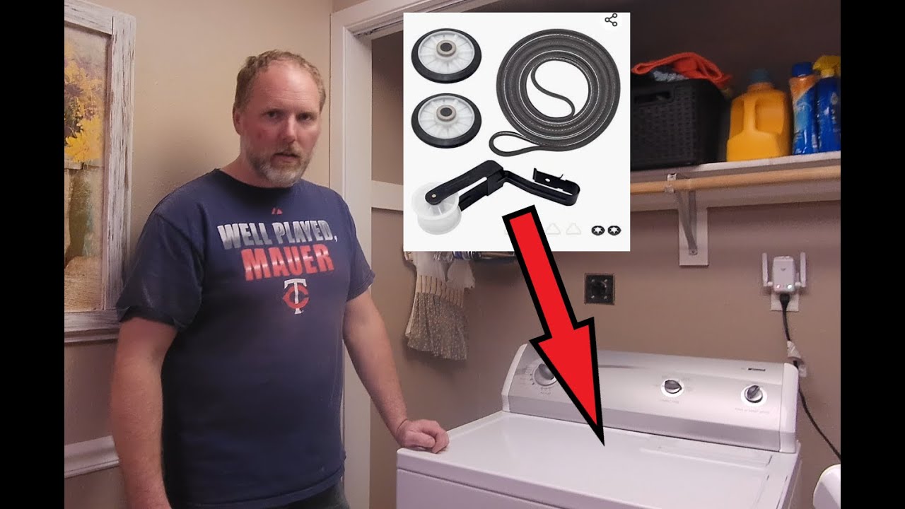Kenmore dryer belt and roller install DIY SQUEAK NOISE FIX