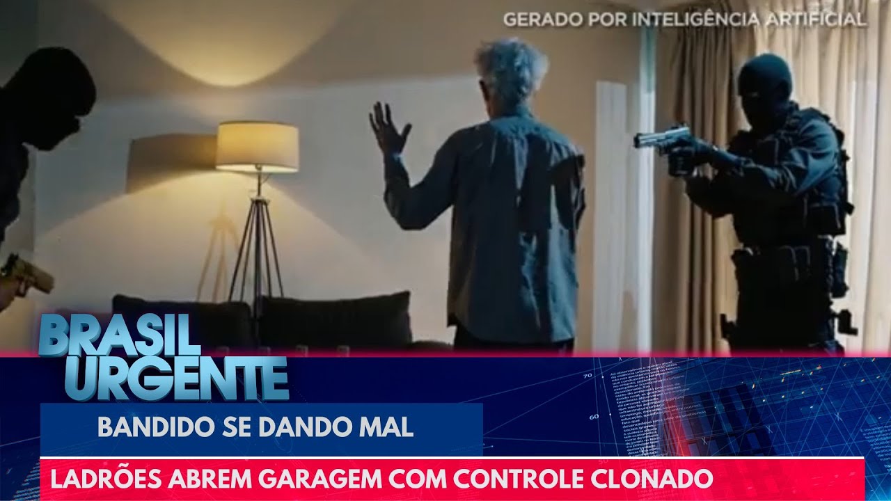 Ladr&otilde;es abrem garagem com controle clonado, mas levam a pior | Brasil Urgente