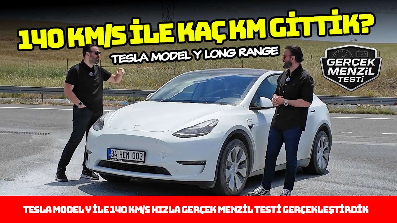 Tesla Model Y Long Range 140 km/s Gerçek Menzil Testi