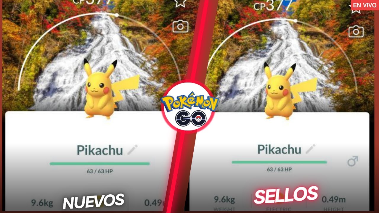 🚨NUEVA CAZA DE SELLOS🚨VAMOS POR EL PIKACHU CON FONDO SHINY COMO SACAR LAS COORDENADAS POKEMON GO