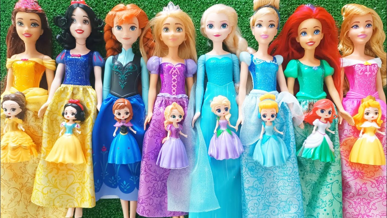 ASMR 5 MYSTERY SURPRISES Disney Princess Miniature Dolls Satisfying Unboxing NO Talking Video DIY 