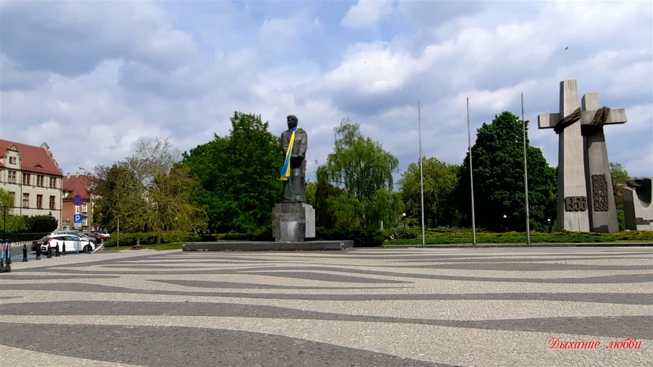 Познань Польша  Знакомство с площадью Адама Мицкевича Acquaintance with Adam Mickiewicz Square
