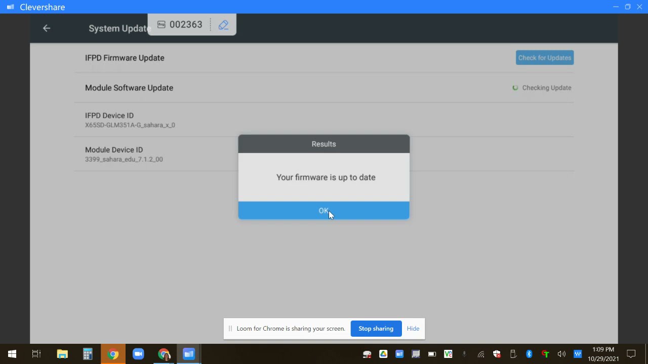Updating the Clevertouch Board Software and Firmware