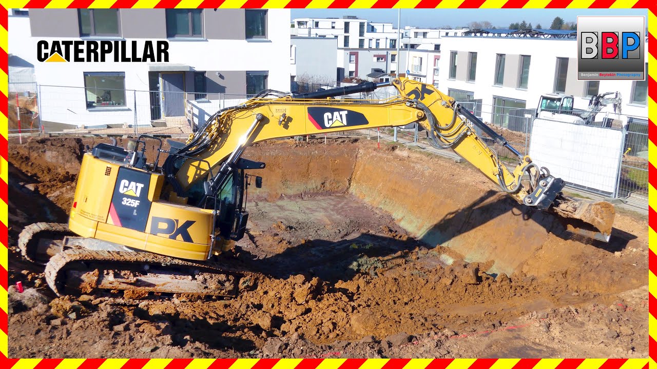 ✌️ CAT 325F Aushub Baugrube, Winnenden, 2025. #caterpillarexcavator