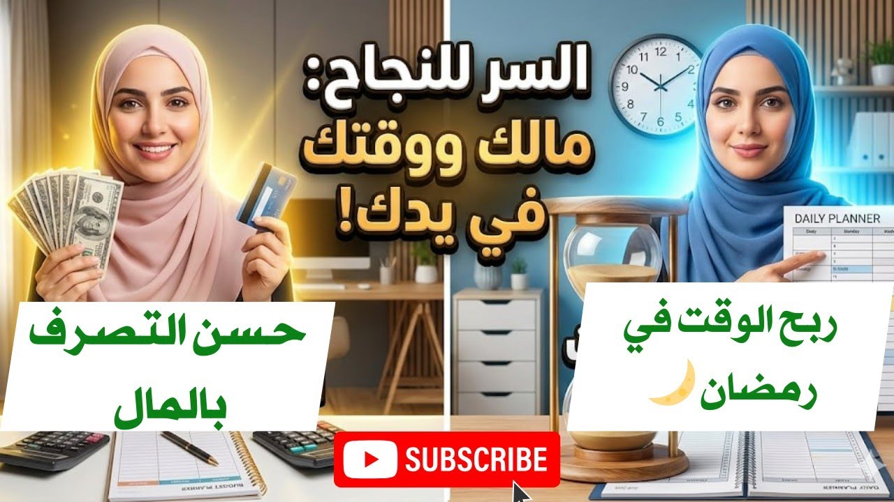 سر نجاحك✨ تنظيمك لوقتك في رمضان 🌙و حسن تصرفك بالمال 💫 ادارة المال و ادارة الوقت 👌 time management 