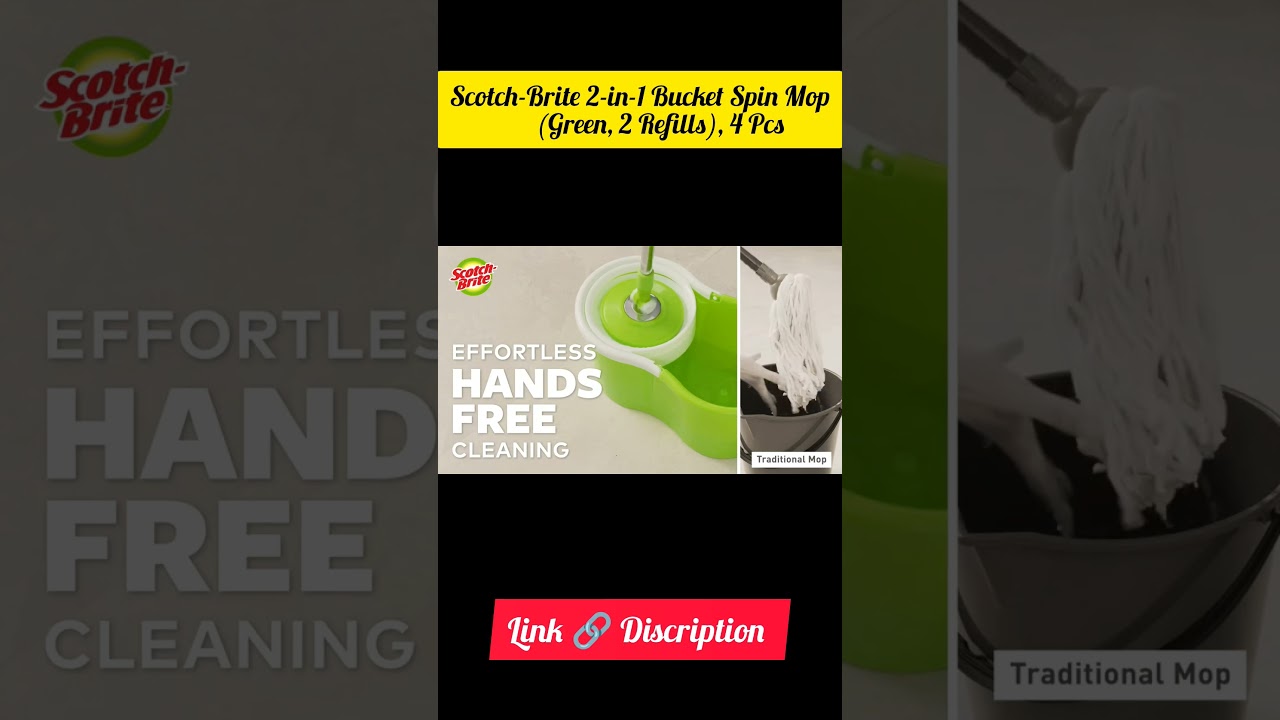 Scotch-Brite 2-in-1 Bucket Spin Mop #shorts #mop #viralvideo #kitchen #gadgets #homeappliances