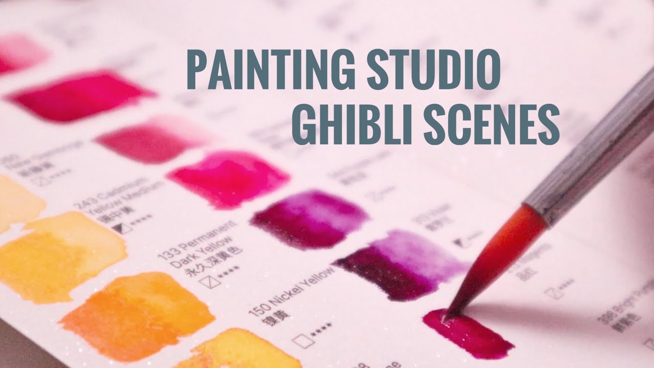 🍃 painting studio Ghibli scenes // sketchbook diaries  w/ Paul Rubens Meiliang watercolors✨