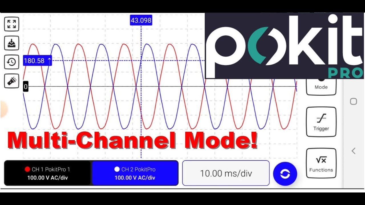 Pokit Pro Multi-Channel Mode! All-In-One multimeter, oscilloscope, and datalogger