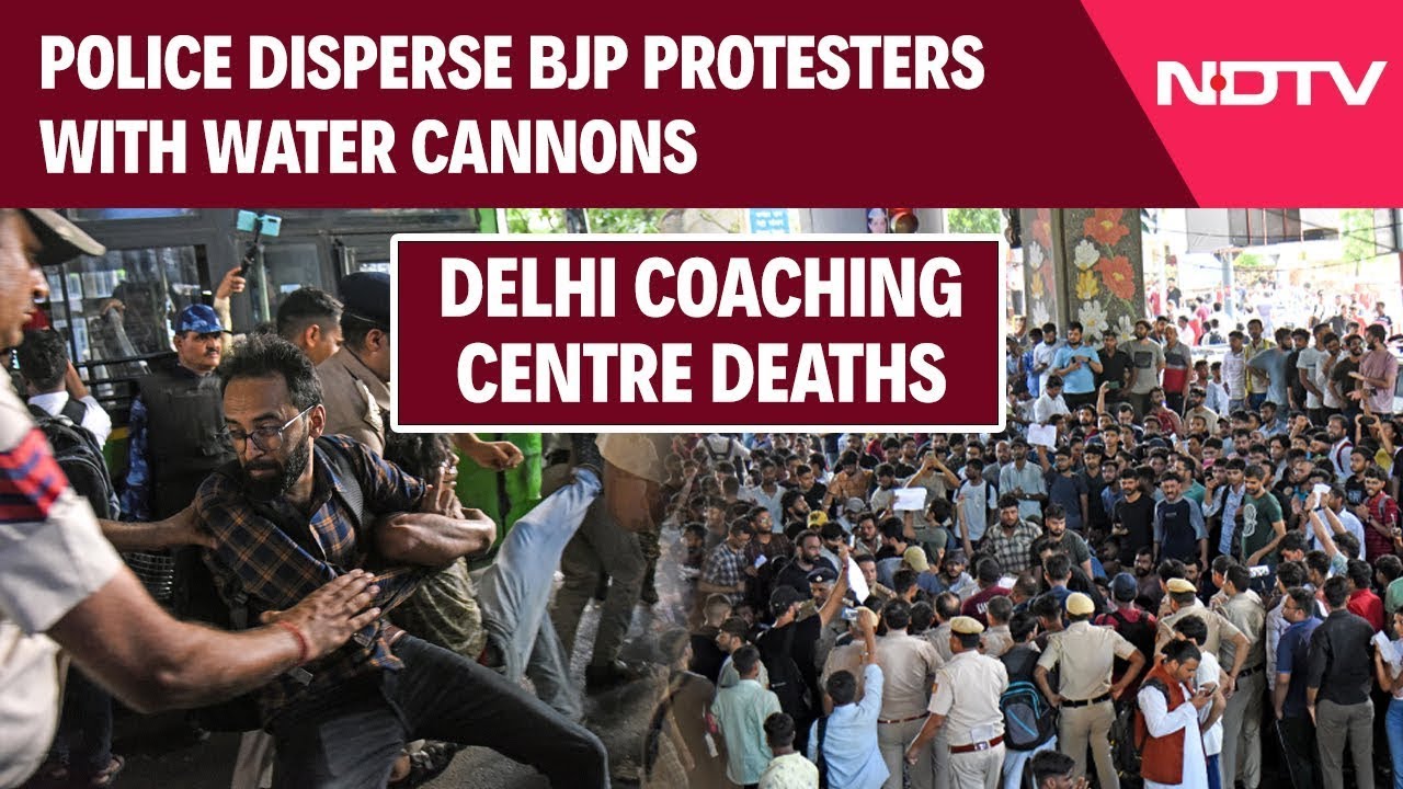 Delhi Coaching Centre News: Police Disperse BJP Protesters With Water Cannons