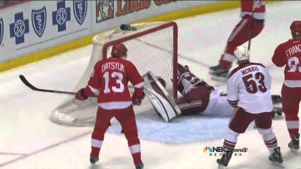 Damien Brunner wrister goal 2-0 April 22 2013 Phoenix Coyotes vs Detroit Red Wings NHL Hockey