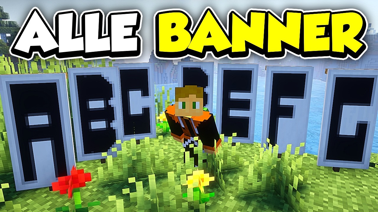 ALLE BUCHSTABEN BANNER in Survival machen (Minecraft 1.21)
