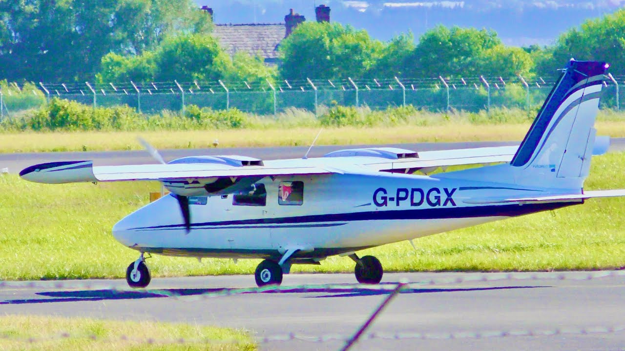 (4K) ABORTED Take-off & Departure | G-PDGX Vulcanair P68 at Liverpool Airport