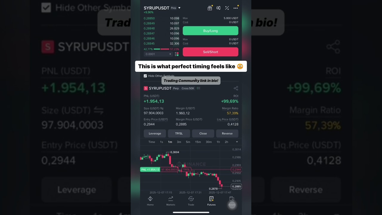This is what perfect timing feels like  #cryptotrading #binancefutures  #trading