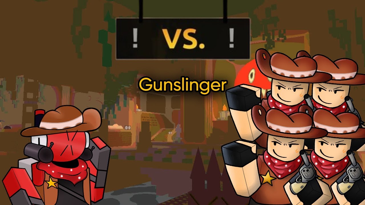 Winning Gunslinger without taking any damages as Killdroid - Die Of Death (roblox)