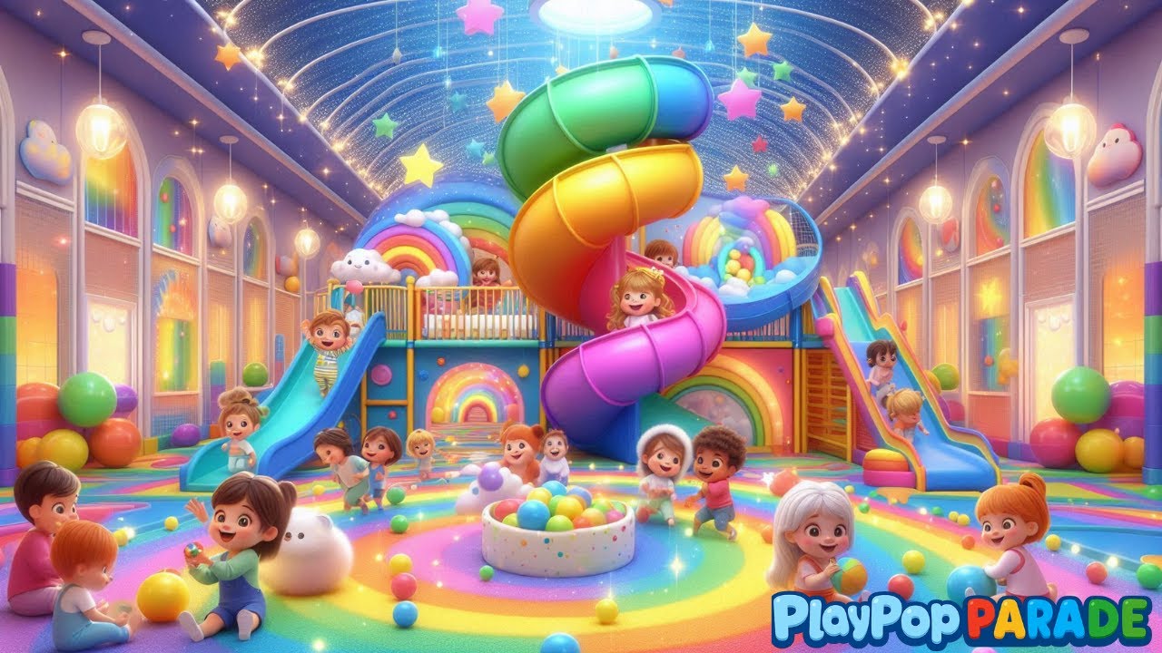 🛝✨ Indoor Playground Adventure | A Magical Nursery Rhyme for Kids 🎶🌈