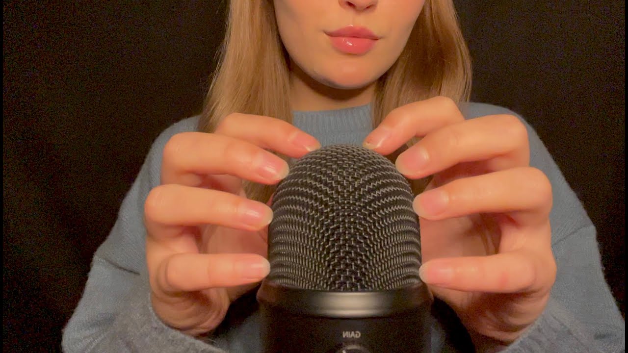ASMR | 1 Hour of DEEP and SLOW Mic Scratching | bare + foam mic, no talking