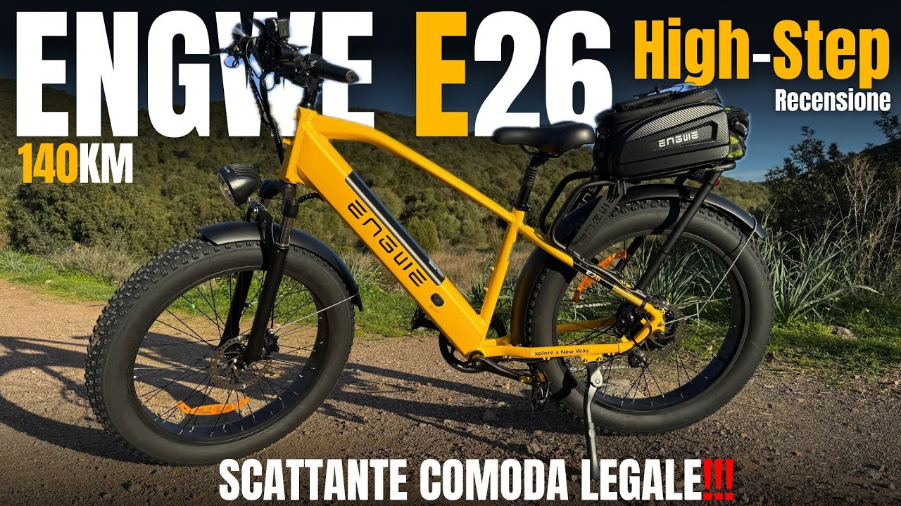ENGWE E26 FAT BIKE BESTIALE 750W 70NM di Coppia con Potenza Regolabile e 140KM di AUTONOMIA!