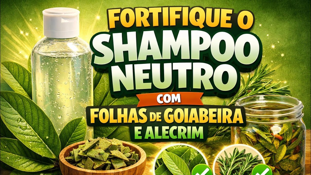 Fortifique seu shampoo neutro com folhas de goiaba e alecrim 