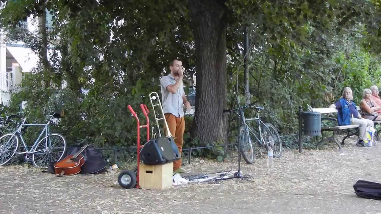 geniale Straßenmusik in Leipzig
