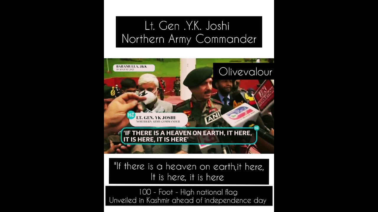 Lieutenant General Y.K. JOSHI Northern Army Commander #kashmir #Indianarmy